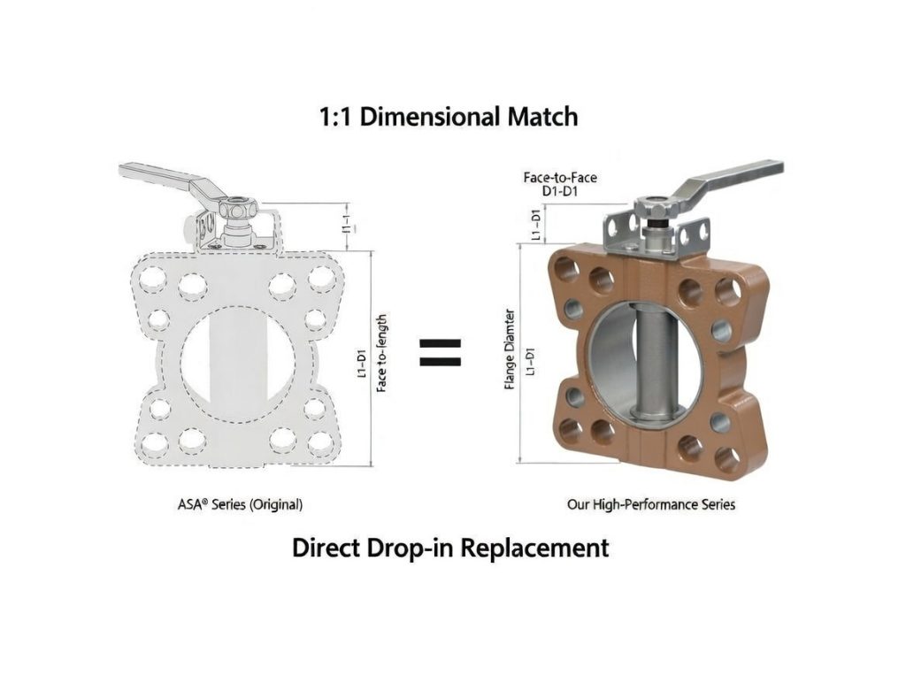 flanged butterfly valve for hydraulic systems (sae & din)