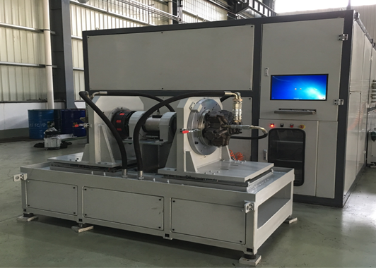 Hydraulic motor test bench for coal mining industry, back-to-back loading with energy recovery.