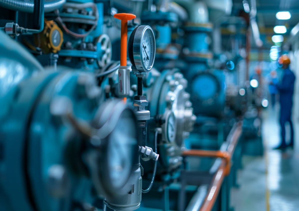 Hydraulic pump station maintenance with pressure adjustment and flow troubleshooting