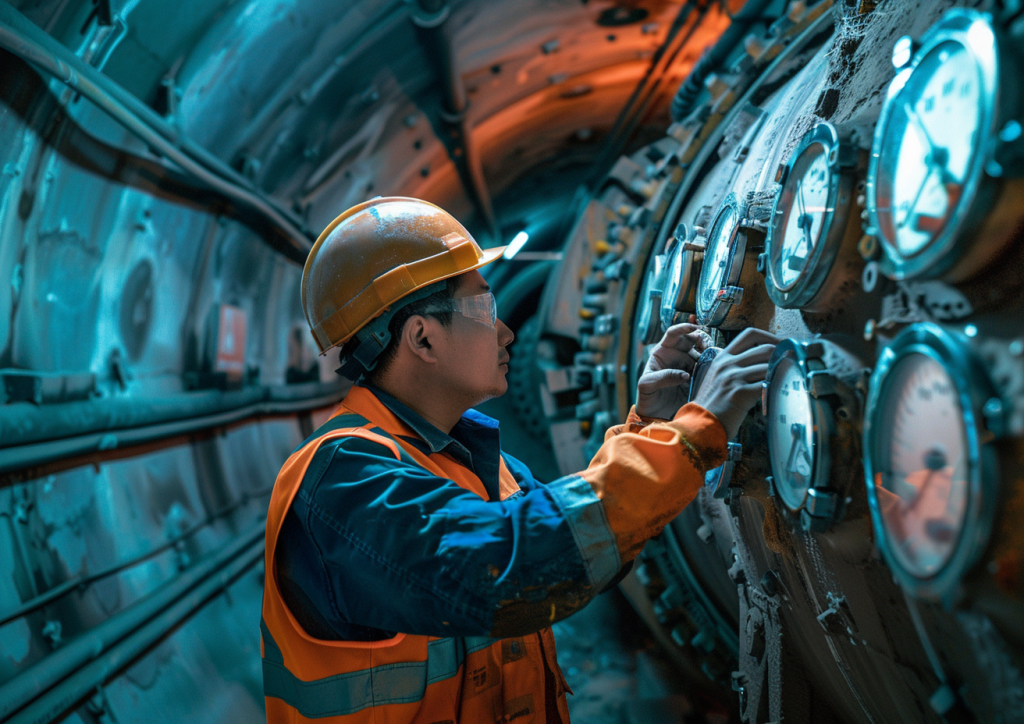 Hydraulic pressure troubleshooting in shield tunneling machine with manifold block inspection